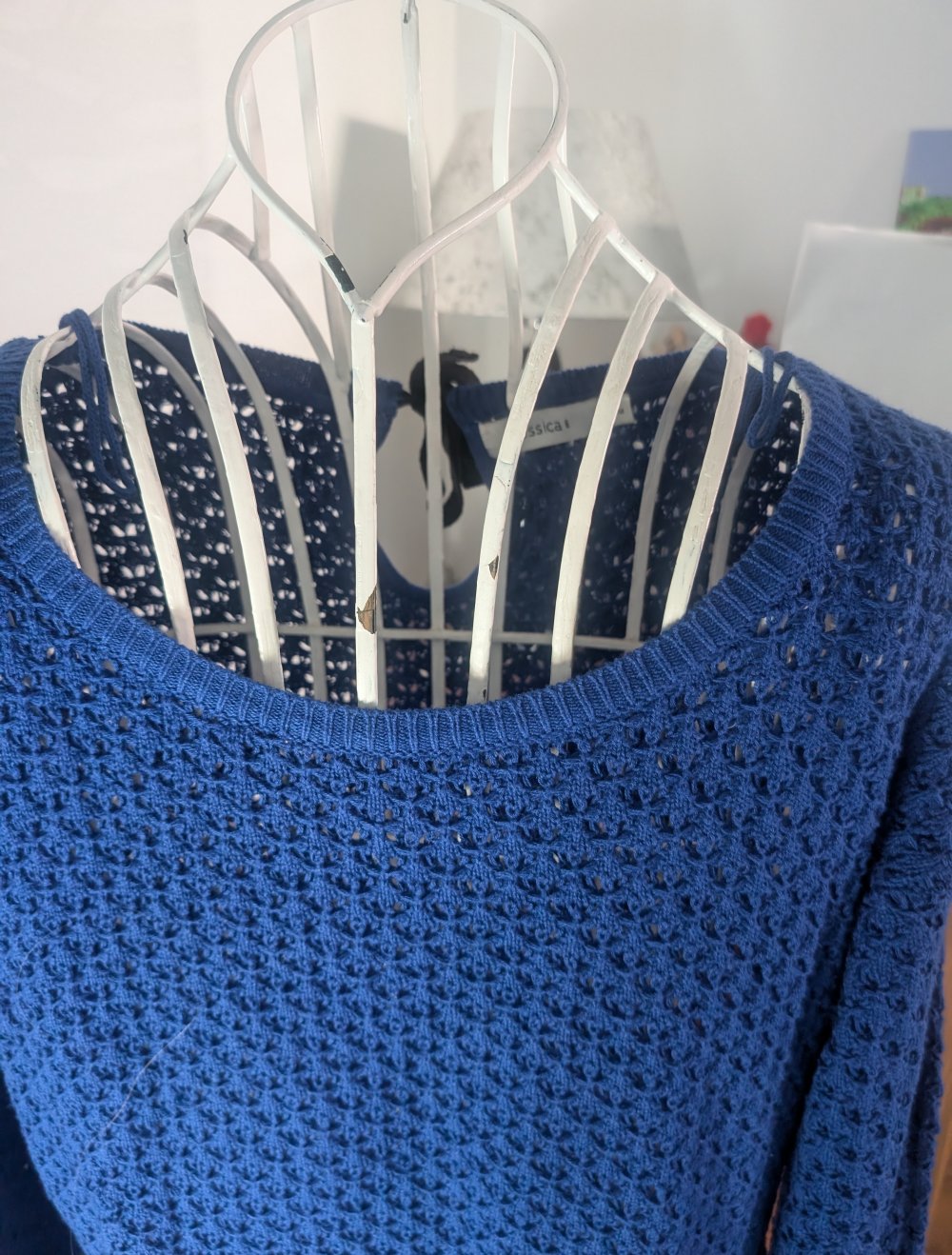 blauer Strickpullover Yessica M/L