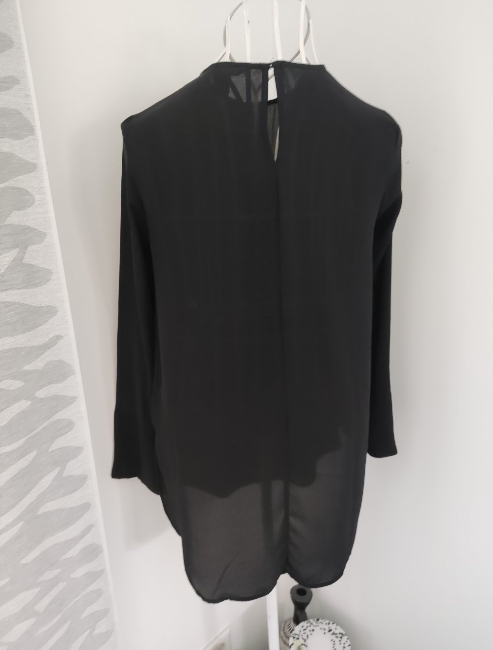 Schwarze Longbluse H&M 36