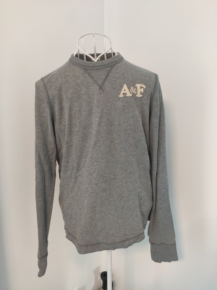 Abercrombie & Fitch Pullover M grau 