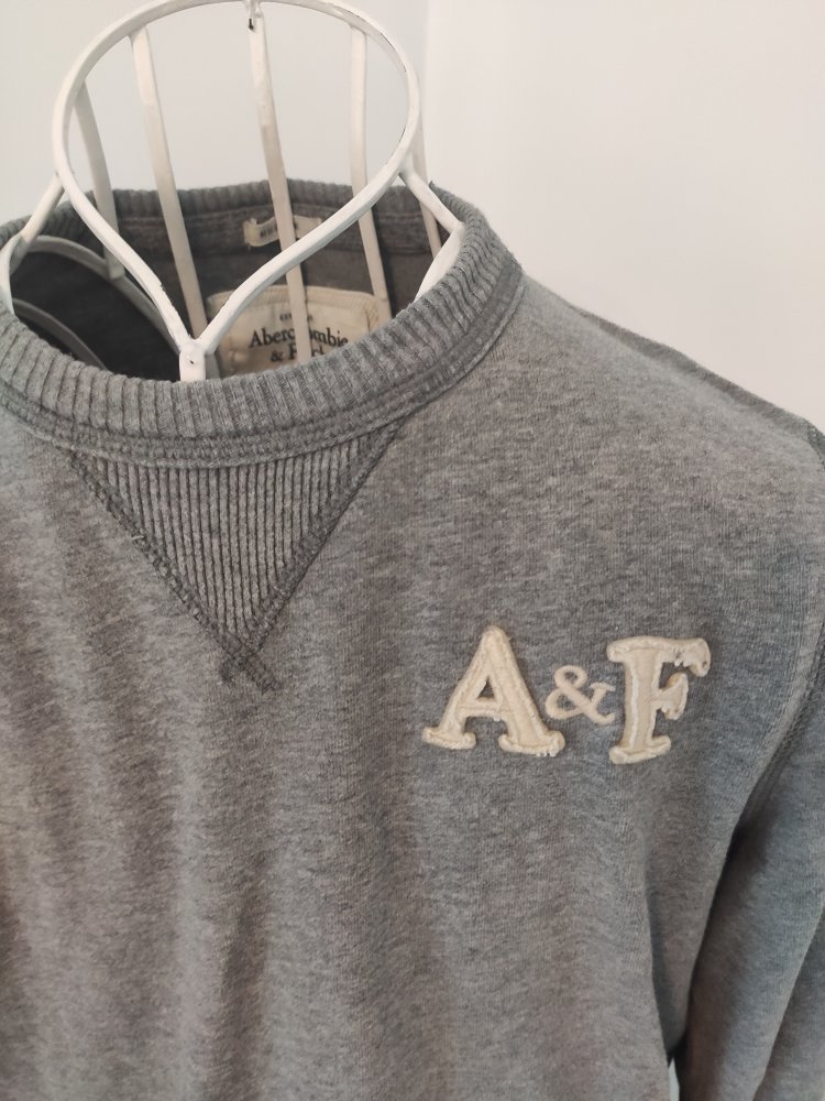 Abercrombie & Fitch Pullover M grau 