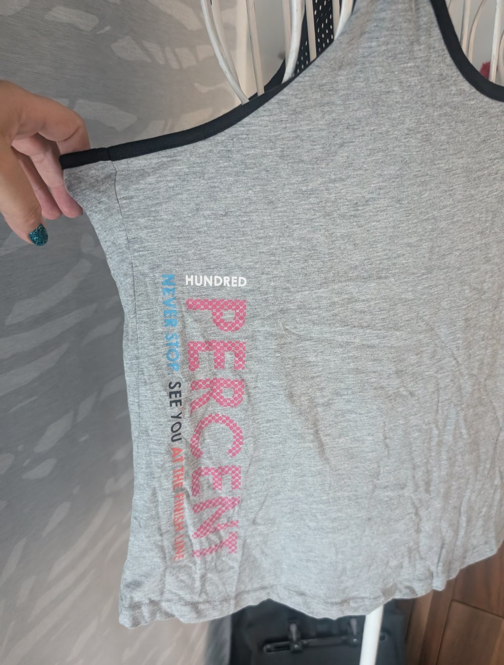 graues Sporttop Crane L 44 46