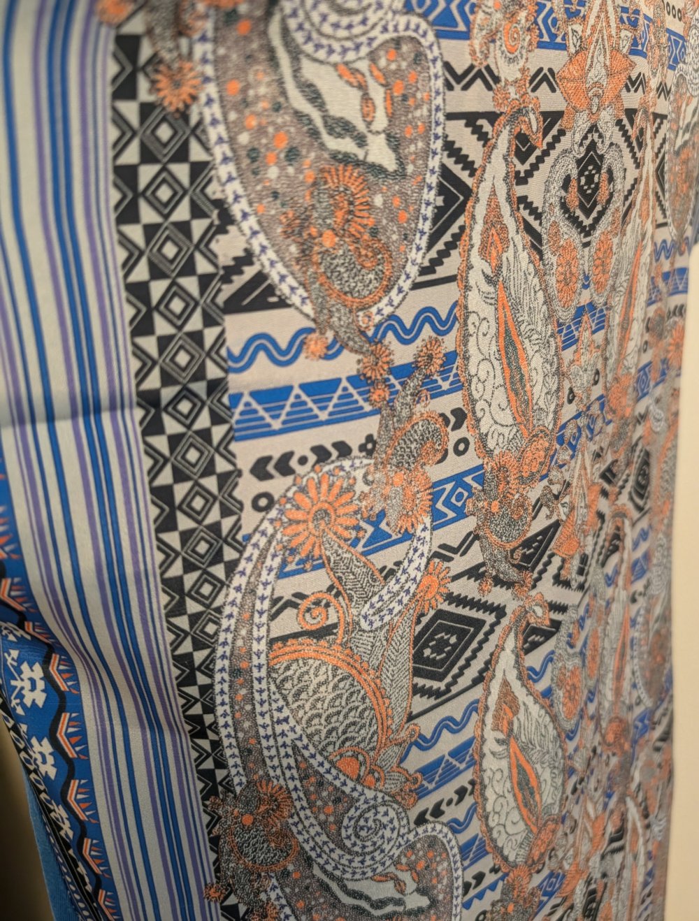 blaues Musterkleid 36 38 Bodyflirt