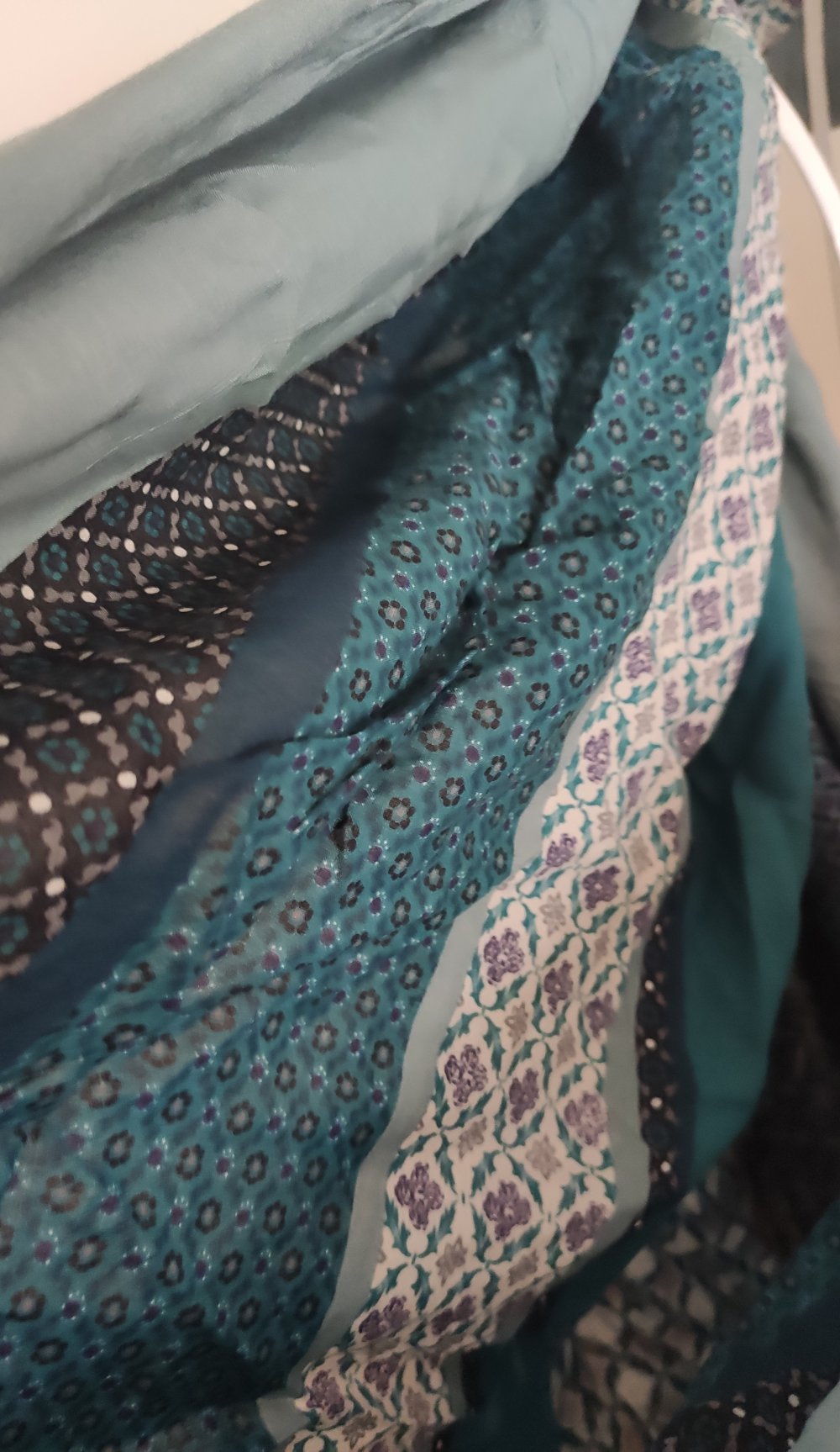 Tunnelschal Blautöne 