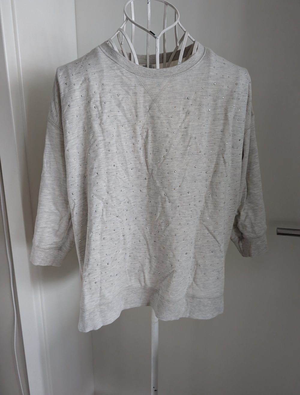 Materialmix Glitzer-Longsleeve Saint Tropez M