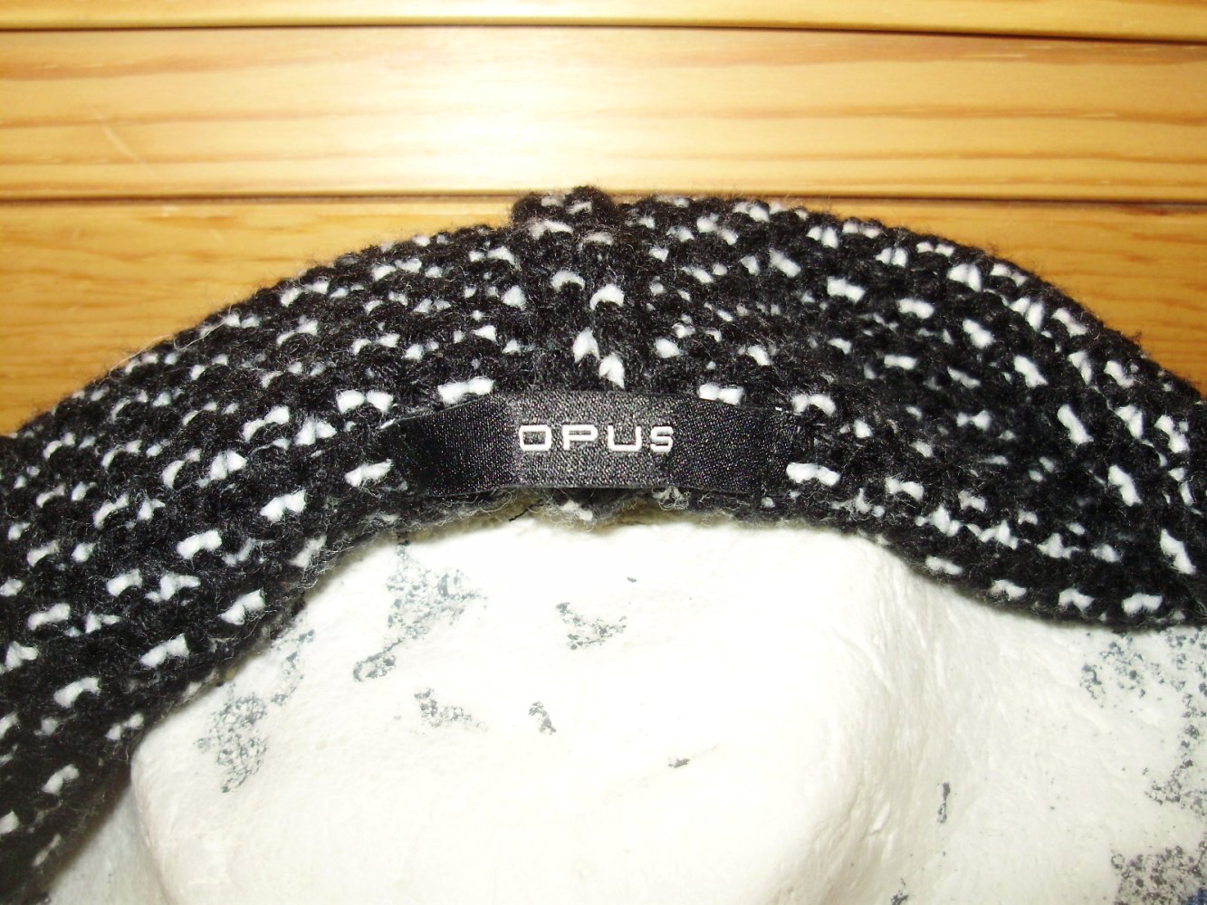 Opus Cardigan Poncho schwarz weiß one size