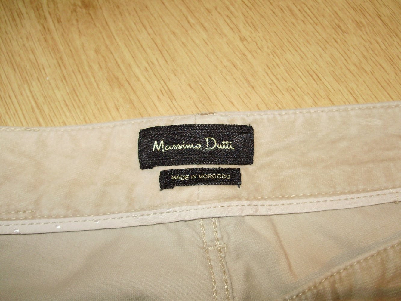 Massimo Dutti Samt Hose beige braun Gr 40