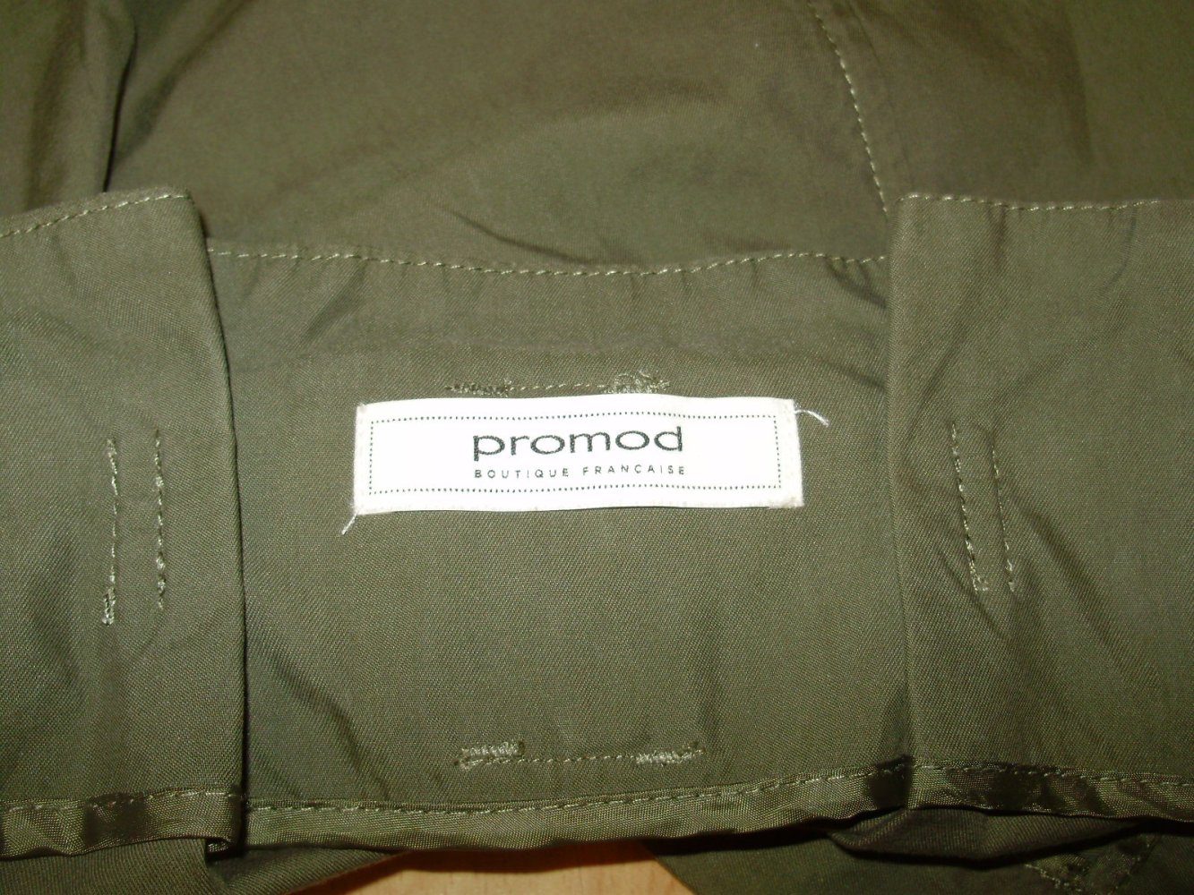 Promod Rock knielang khaki ausgefallen S M