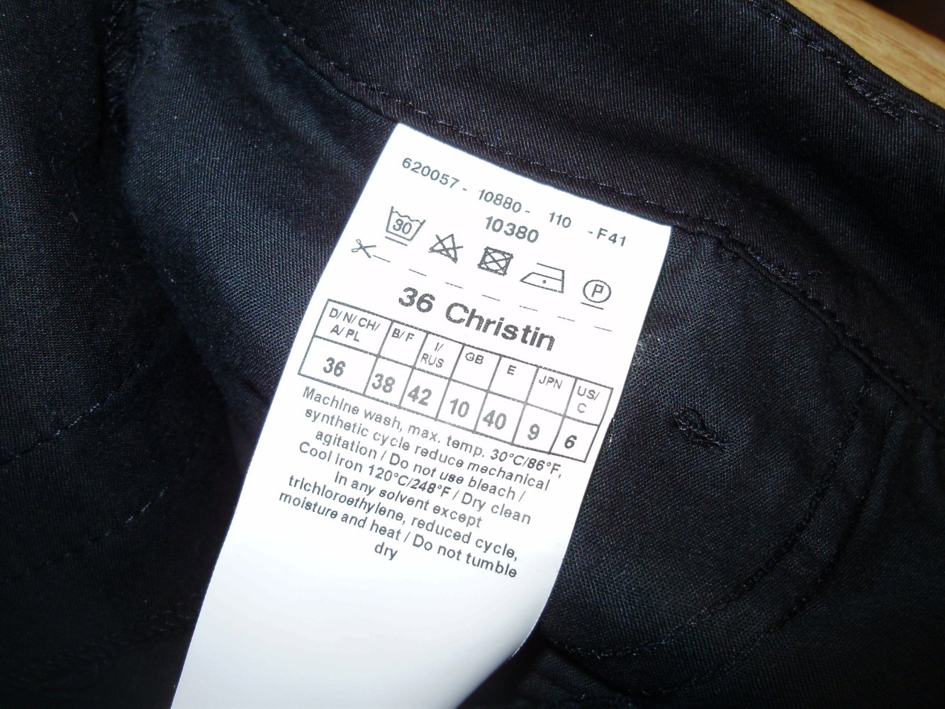 Taifun Hose schwarz 7/8 Länge 36