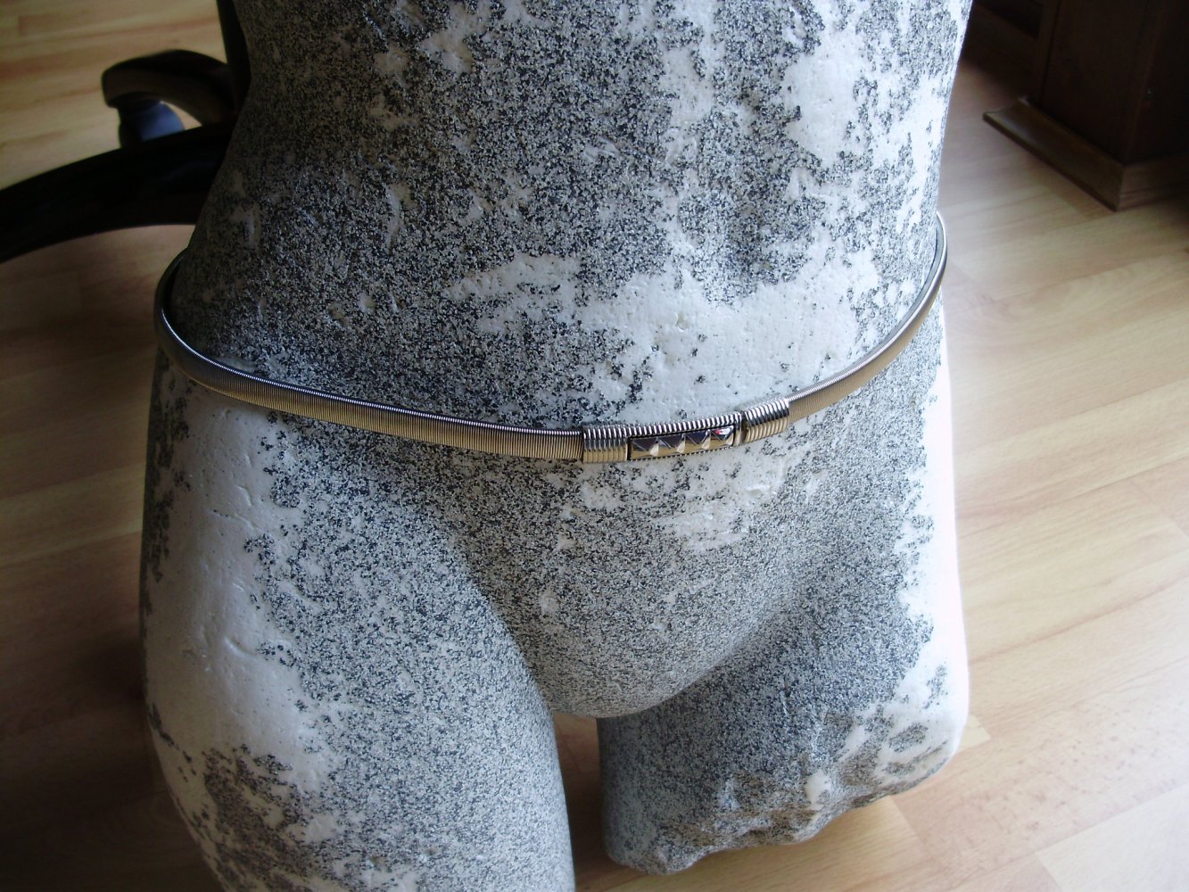 Gürtel Stretch silber ausgefallen 75 cm