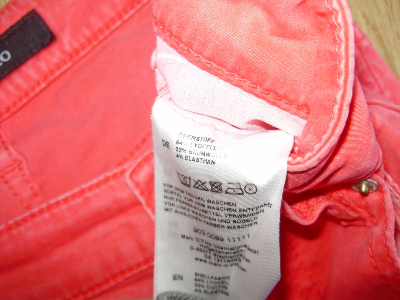 Marc O´Polo Jeans rot Lulea Slim Mid Waist 27 32