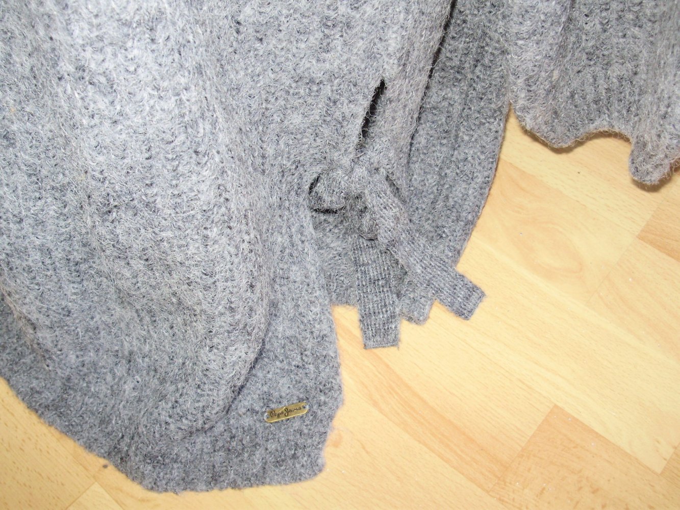 Pepe Jeans Kuschel Kleid grau Wolle / Mohair grau M L