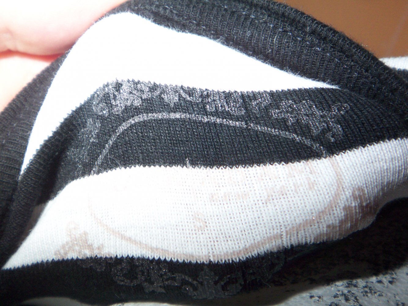 Mark Adam Shirt Rundhals Streifen in Schwarz / Weiß Gr S Topzustand!