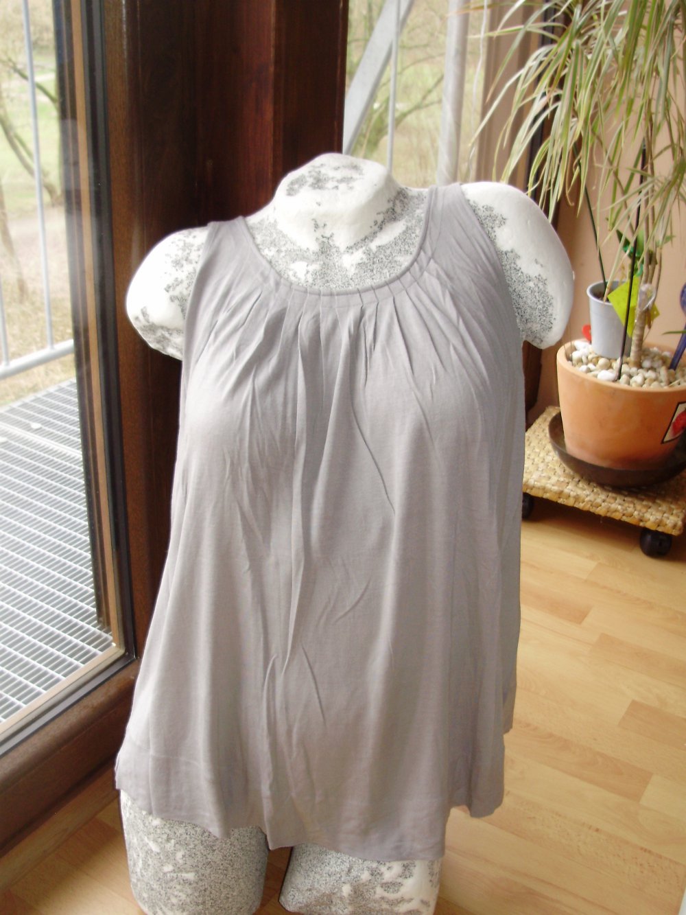 Malene Birger Tunika Top hellgrau wunderschöner Fall Gr M