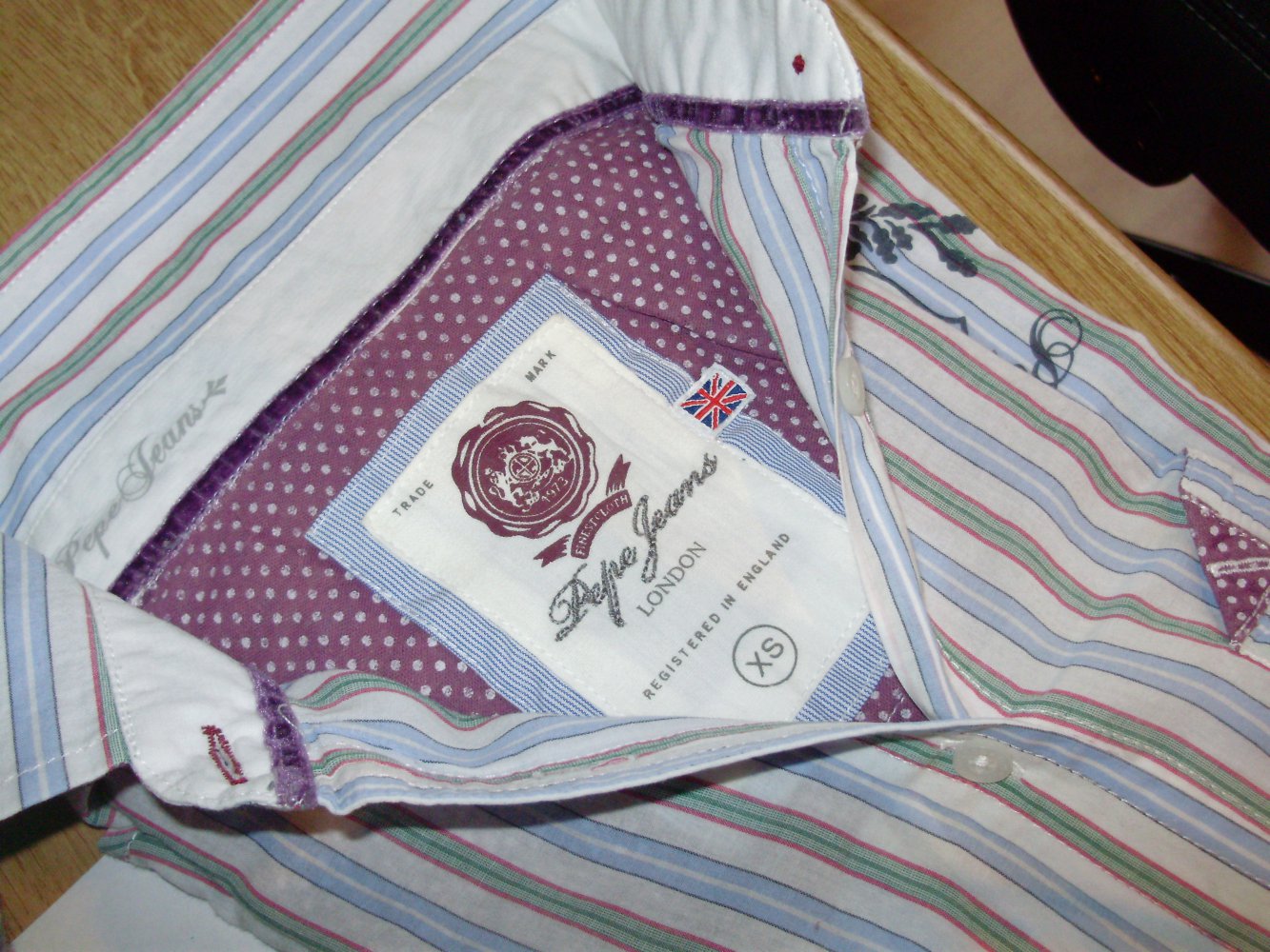 Pepe Jeans Bluse Hemd Streifen ausgefallen Gr XS