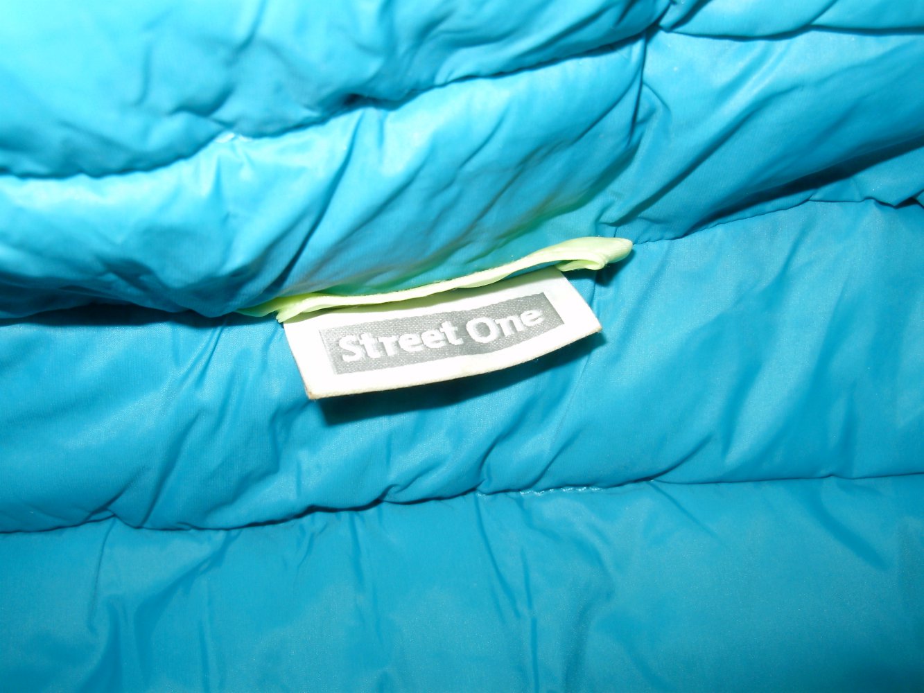 Street one Weste Steppweste Daunen  türkis gelb Gr 36