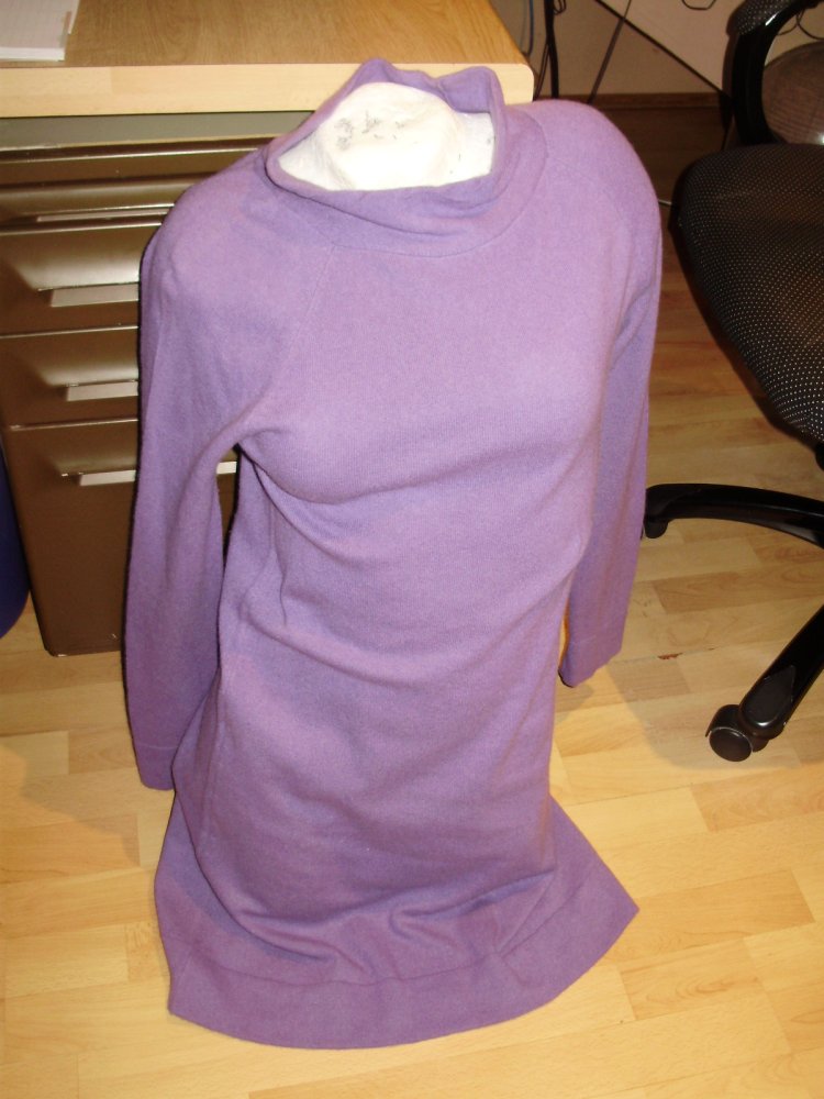 benetton Strickkleid lila Wolle / Angora S