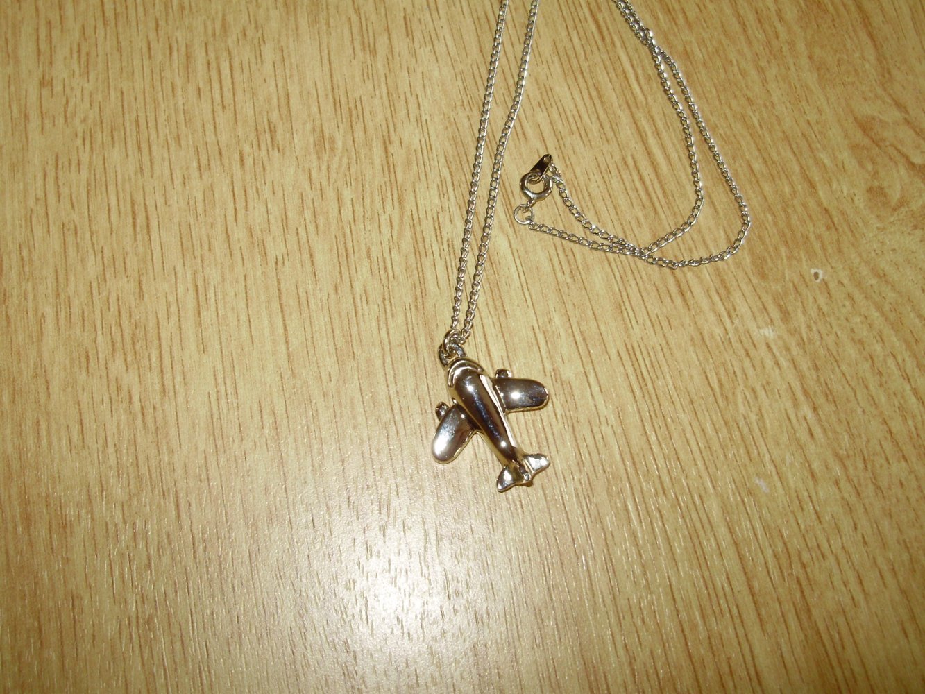 Kette silbern Flugzeug NEU