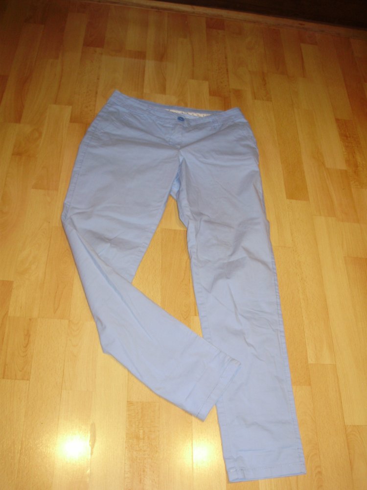 Hose hellblau Stoff Gr 36
