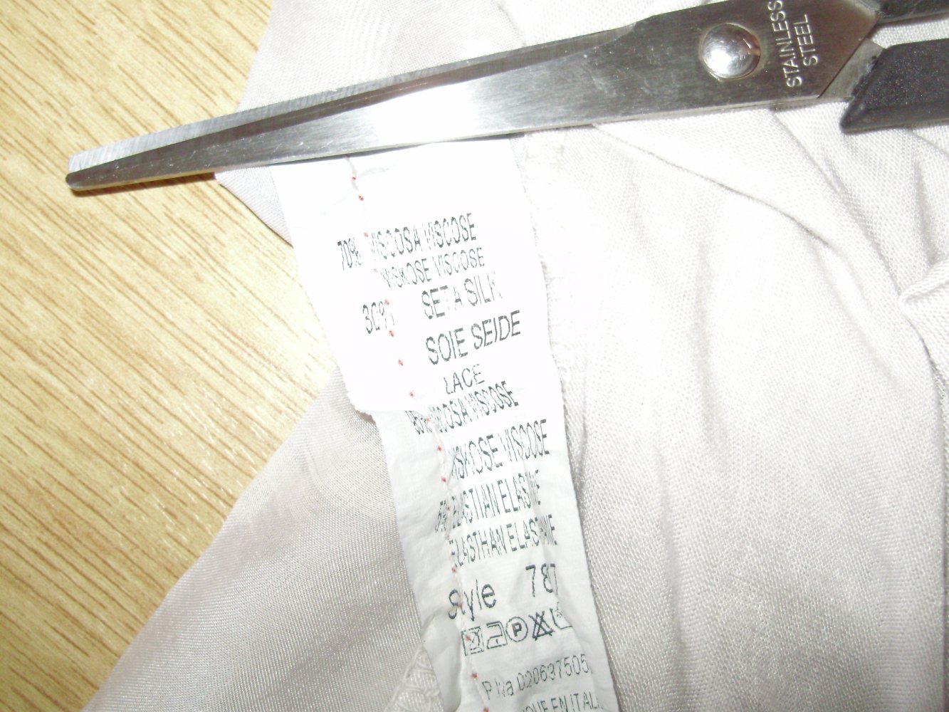 Bluse leicht gefüttert Seide beige grau S / M passend NEU