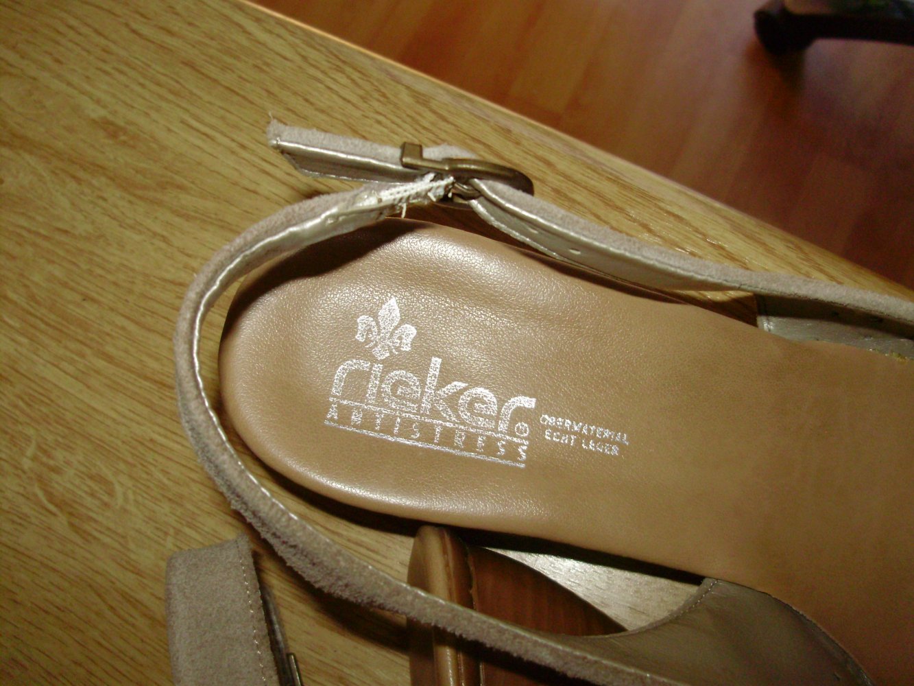 Rieker Slingpumps hellbraun Wildleder superbequem Gr 40