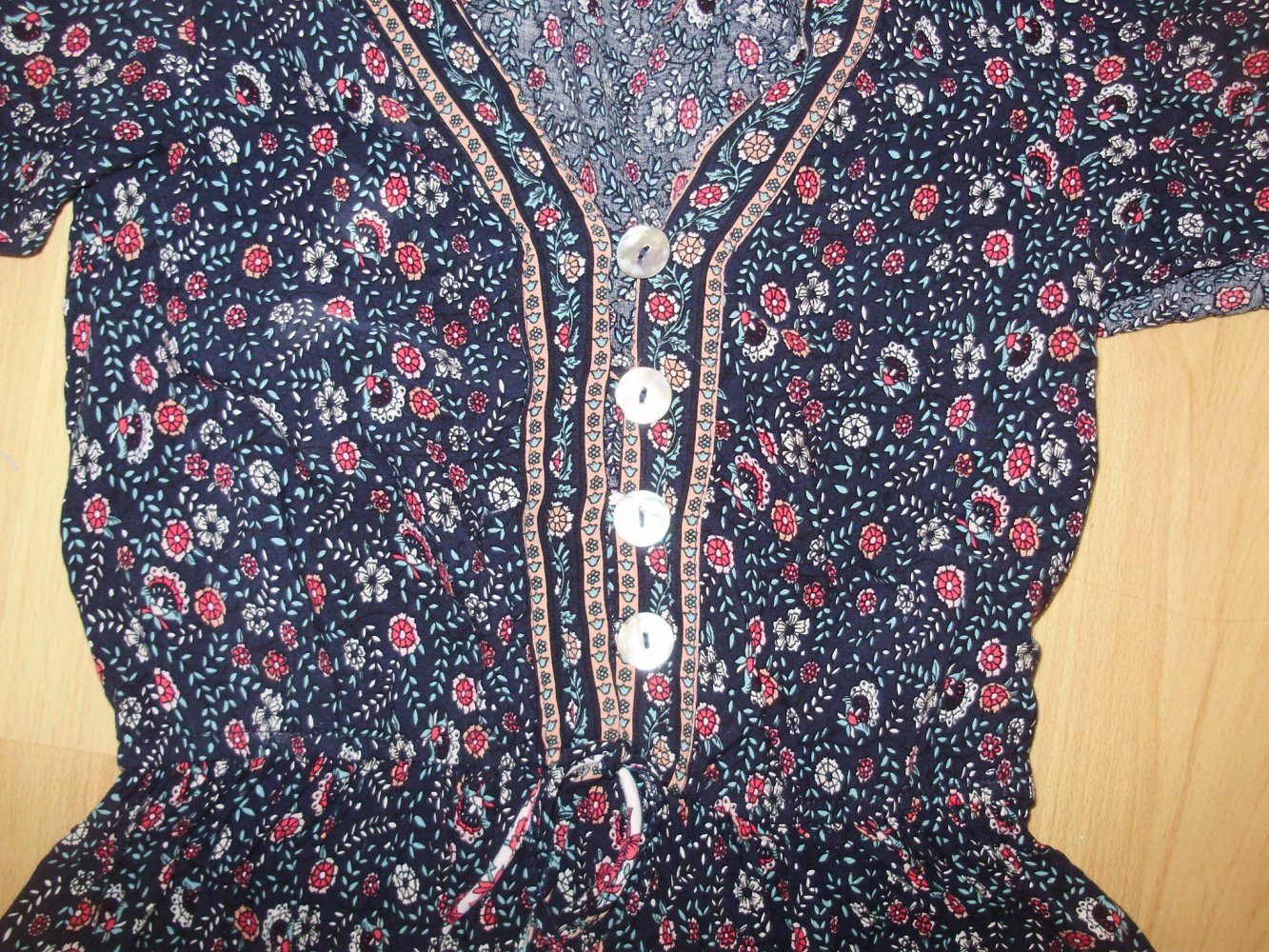 Shein Kleid bunt Muster Gipsy Boho S