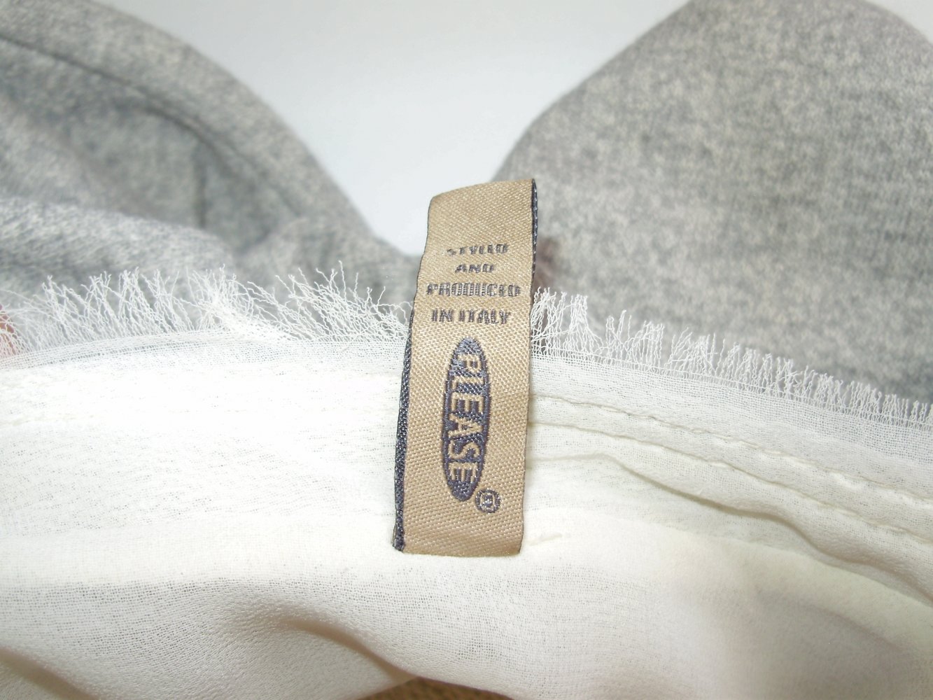 Please Blazer Jacke ausgefallen hellgrau M