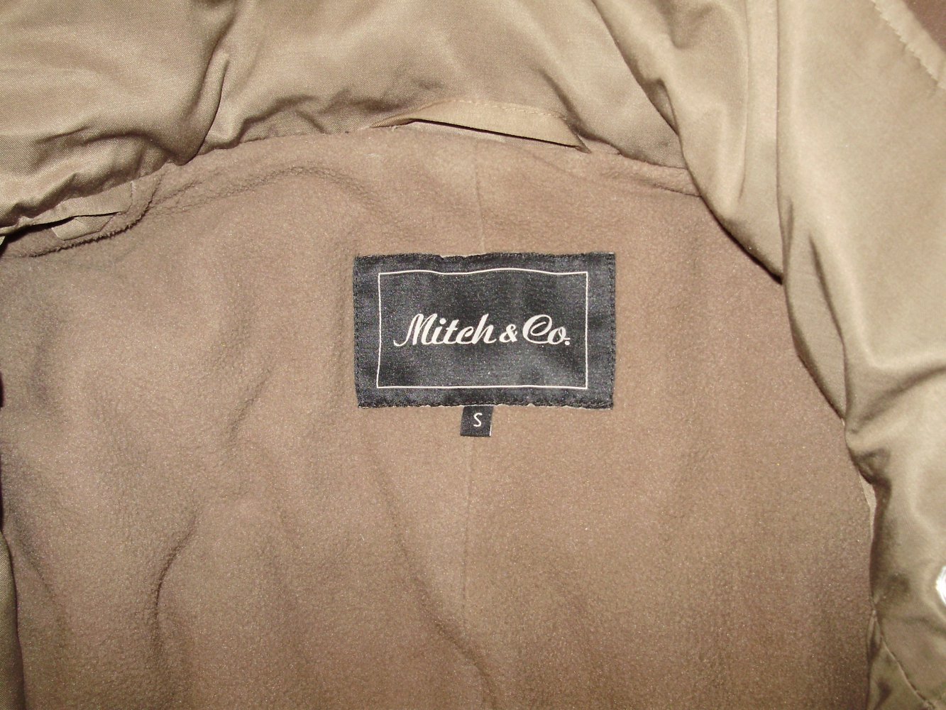 Mitch &Co Mantel Kapuze abnehmbar khaki Gr S