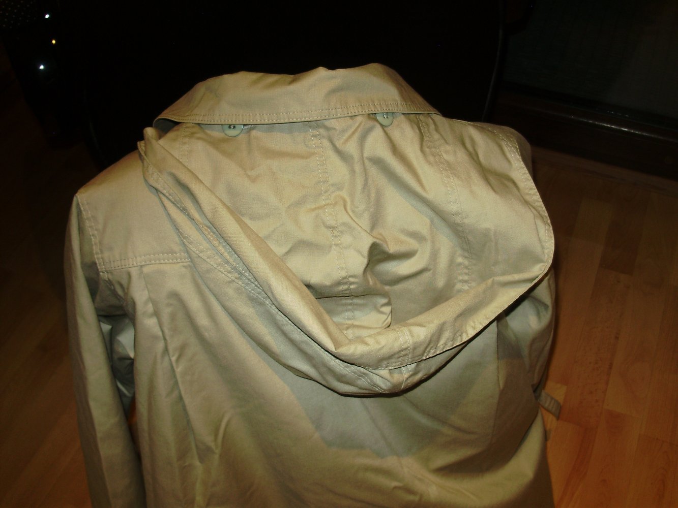 Trench beige Kapuze abtrennbar Gr 38/ 40