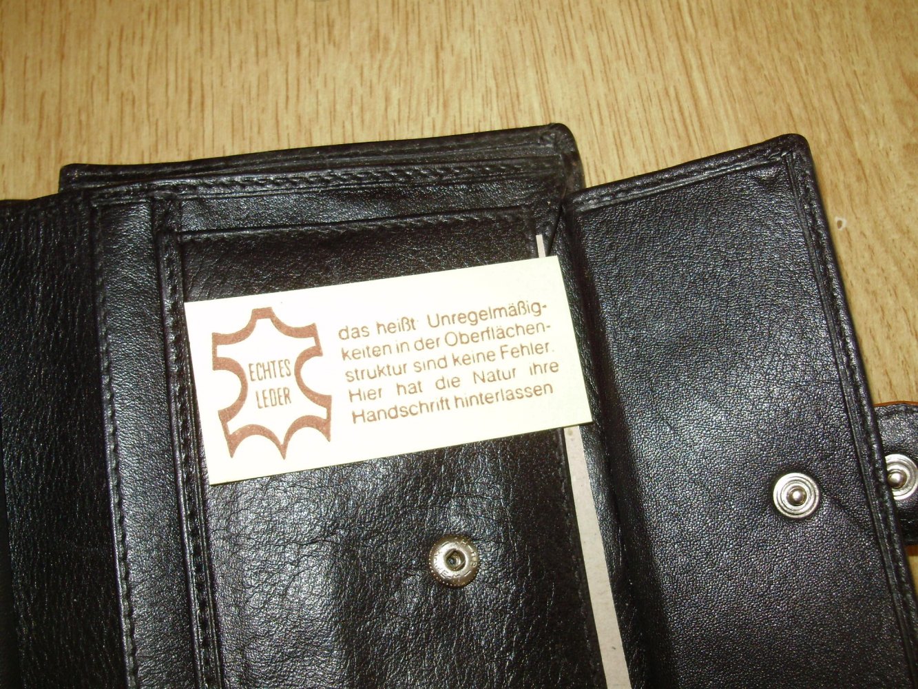 Echt Leder Geldbeutel schwarz braun NEU