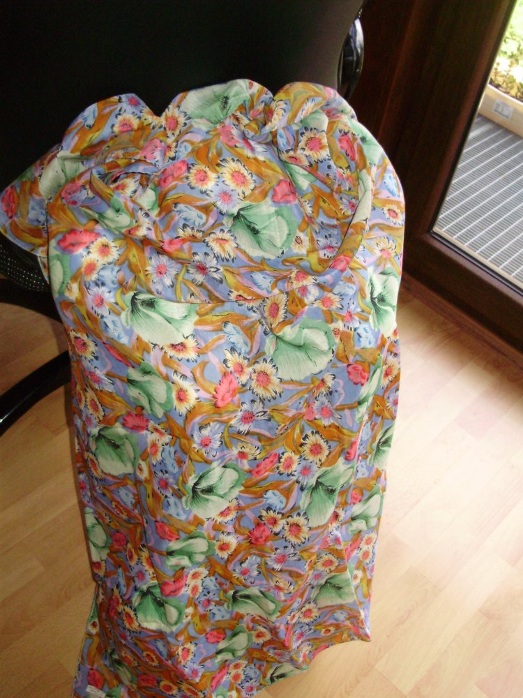 Tuch blau bunt sehr groß 100 x 100 cm