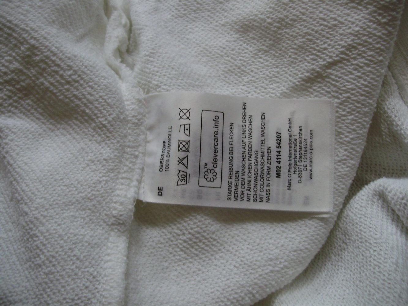 Marc O´Polo Sweat Hoodie weiß S