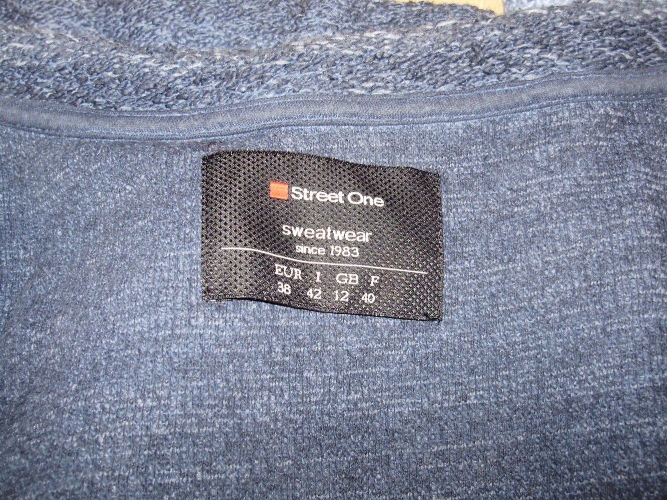 Street one Cardigan Blazer blau Reißverschluss 38