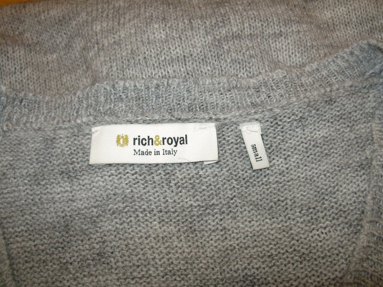 Rich & Royal Pullunder grau ausgefallen Wolle / Alpaka S