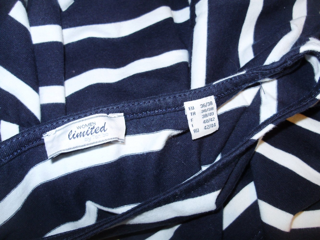 TCM Kleid Streifen marine-weiß KA 36/ 38