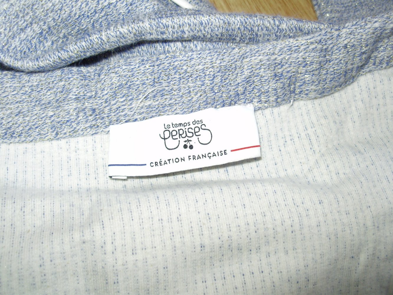 Le temps des cerises Jacke blau Glitzer M