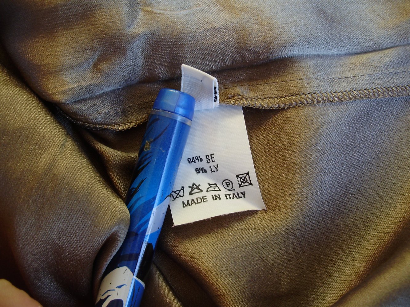 Mr. Mrs. Shirt 94% Seide Gr M braun