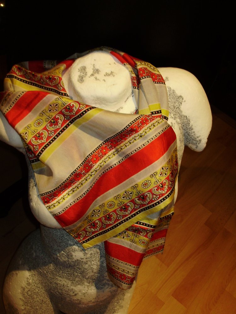 Seide Schal Vintage 28 x 113 cm