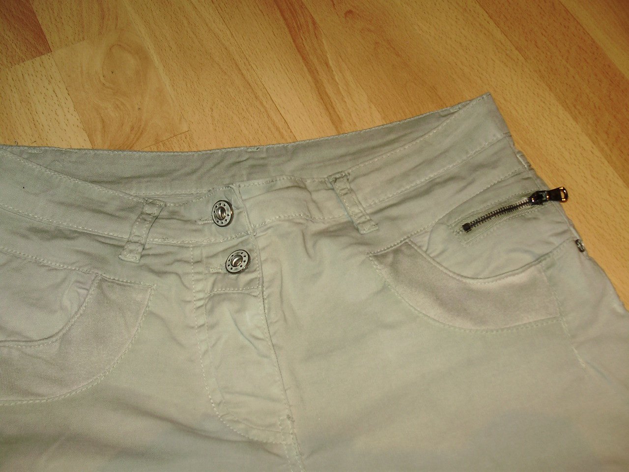 Hose beige grau lässig bequem S passend