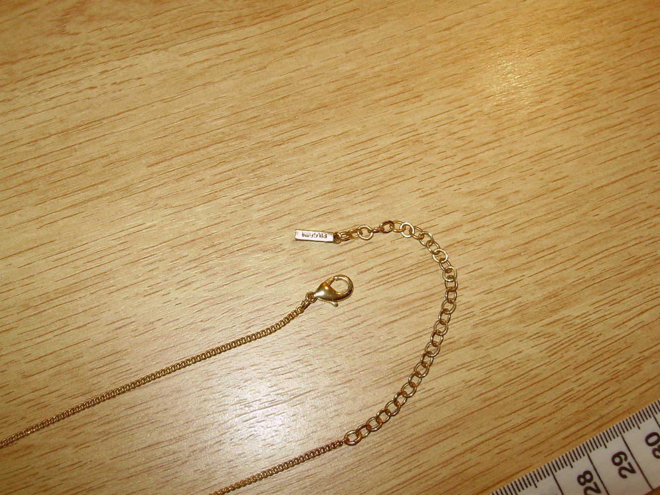 Pilgrim Kette golden Steg mit Glitzersteinen + zwei Ketten 47 cm wie NEu