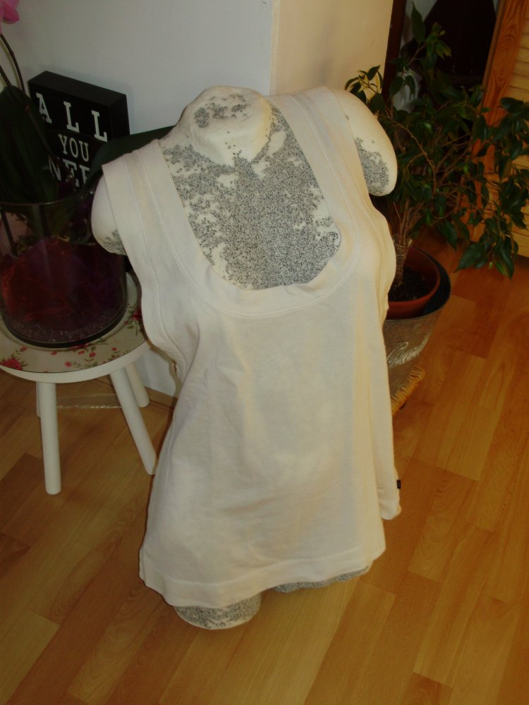 adidas Top weiß lässig Sweatqualität ausgefallen M