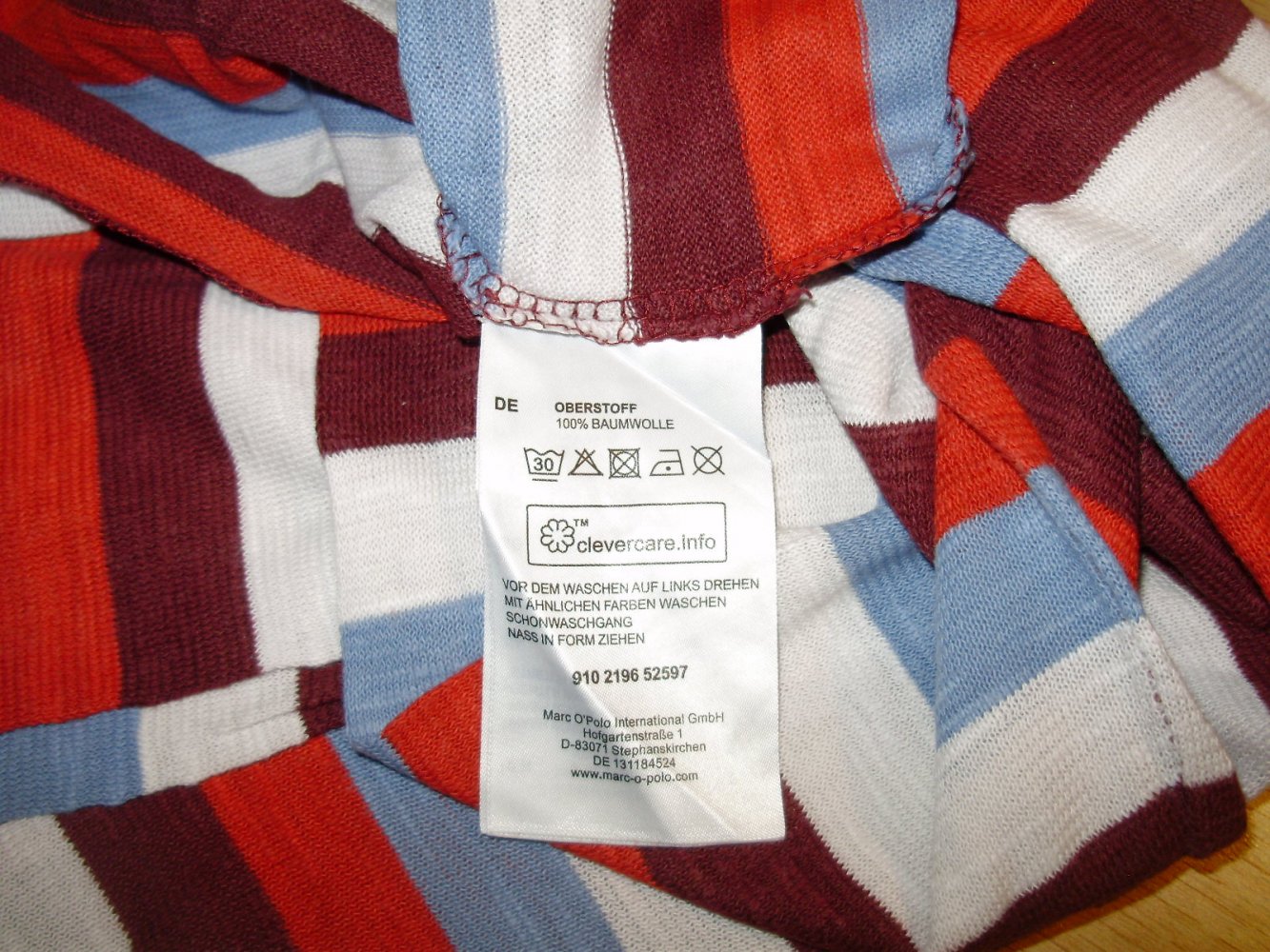 Marc O´Polo LA Shirt Streifen 100% BW S