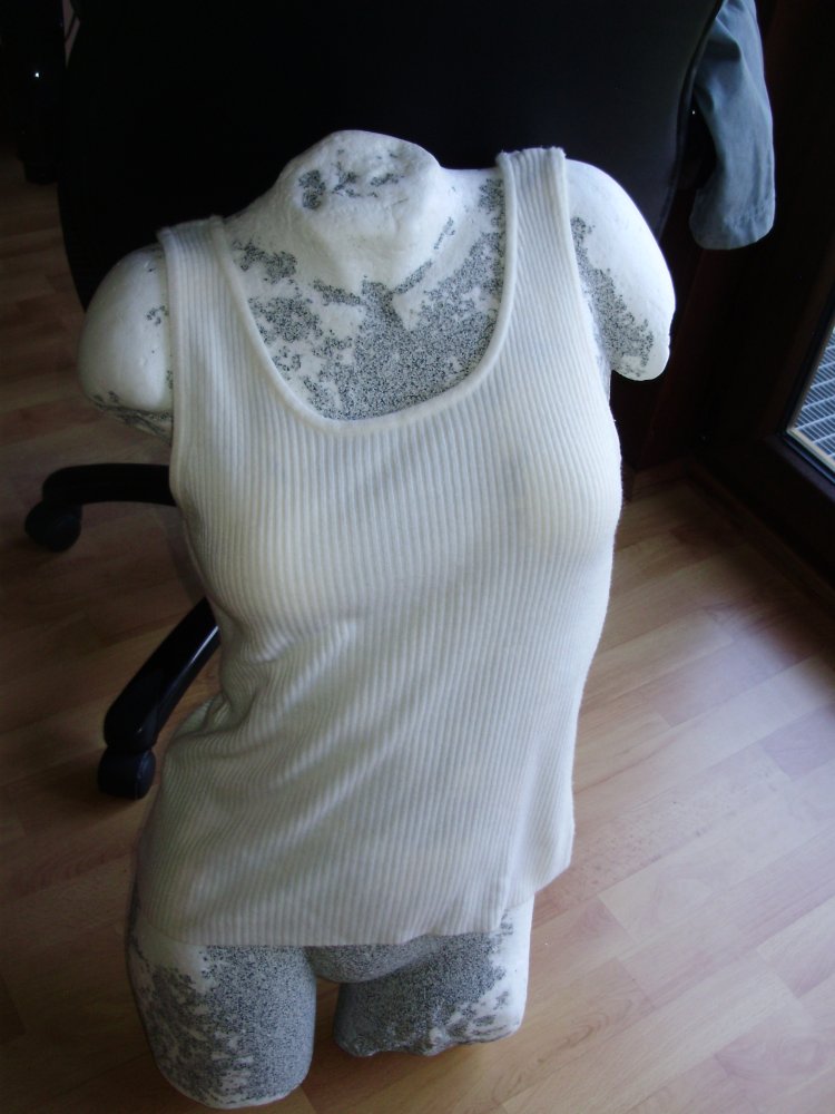 Jürgen Michaelsen Stricktop beige Rippen M