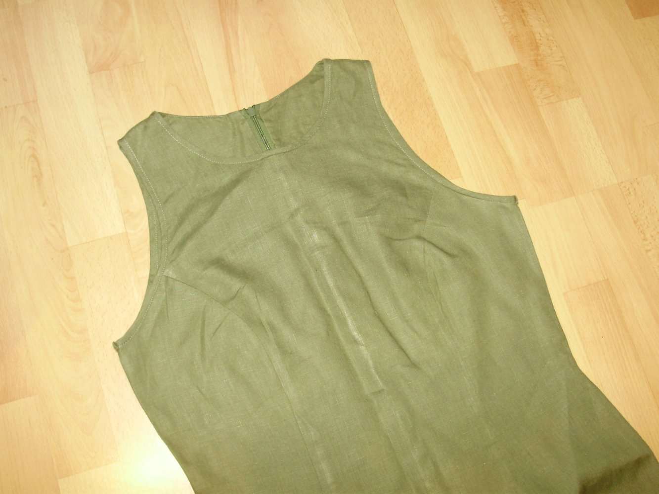 Betty Barclay Kleid Maxi khaki Leinen Gr 40