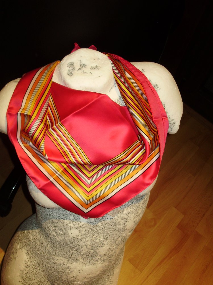 Tuch pink orange großes Karo Neu