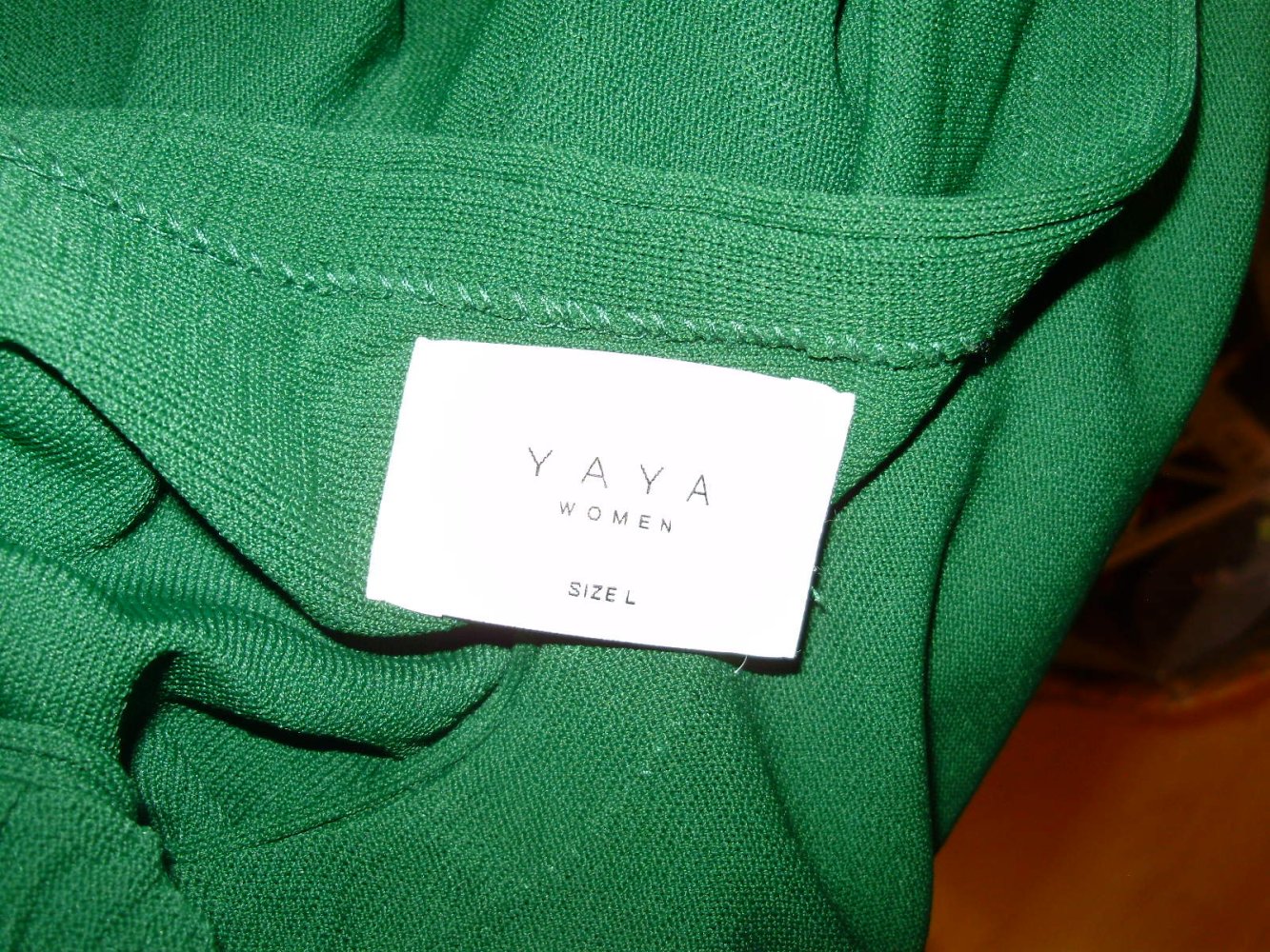 YAYA Pullover Feinstrick grün ausgefallen Gr L