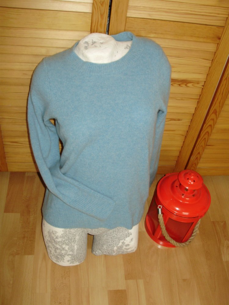 Christian Berg 100% Wolle Pullover hellblau Gr 40
