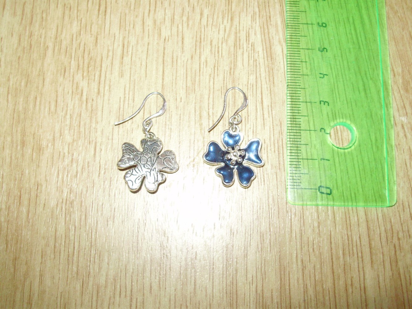 Pilgrim Ohrringe silbern blaue Blume