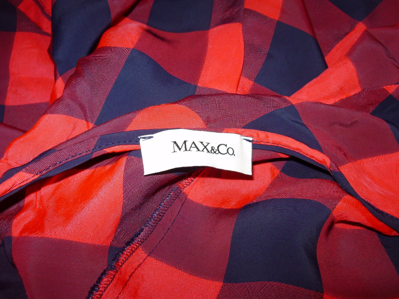 Max & CO Bluse schwarz rot Karo weit ausgefallen S M