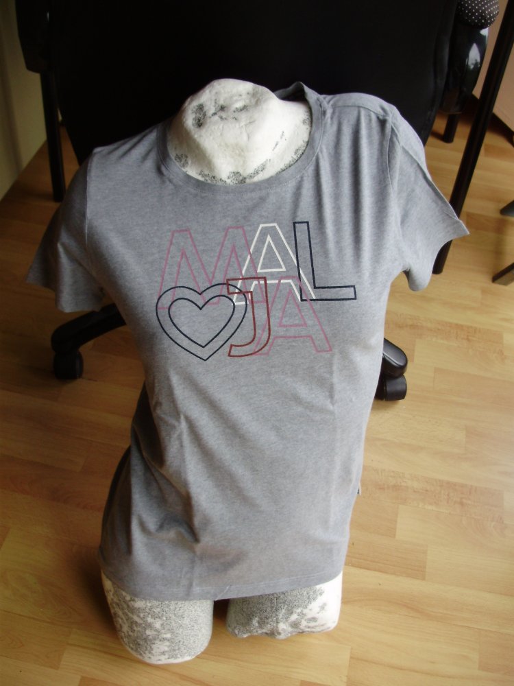 Maloja Shirt hellgrau Labelprint S