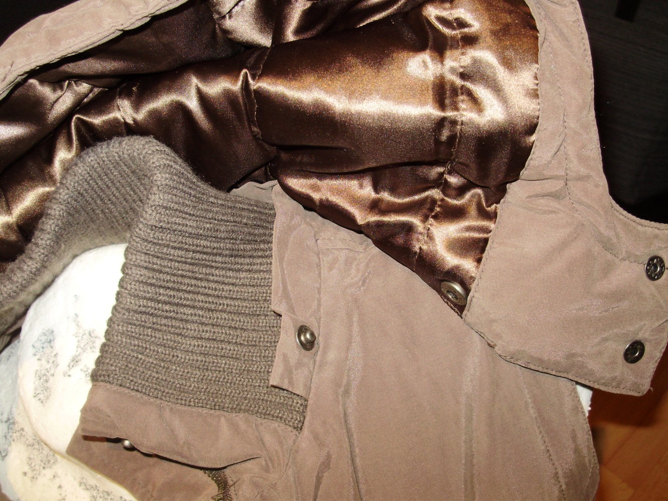 Kangaroos Winter Daunen Weste khaki braun 34 = S